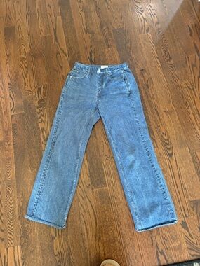 rag & bone Miramar Blue Straight-Leg Jeans fleece